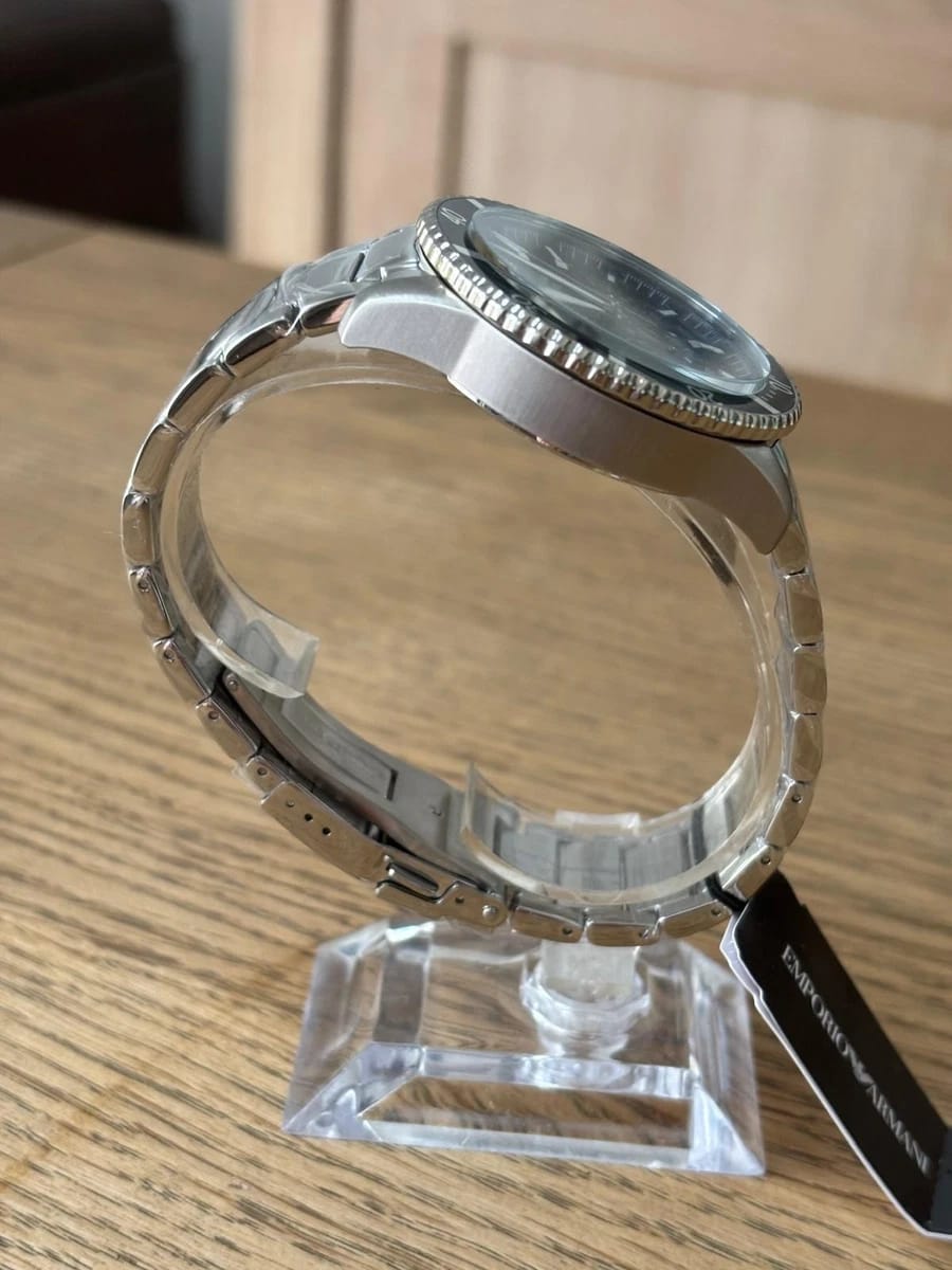 Emporio Armani Men's Chronograph AR11360 Stainless Steel Diver Watch Brand New