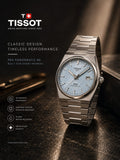 Tissot PRX 40mm Ice Blue Powermatic 80 Automatic (Box, Papers, extra links)
