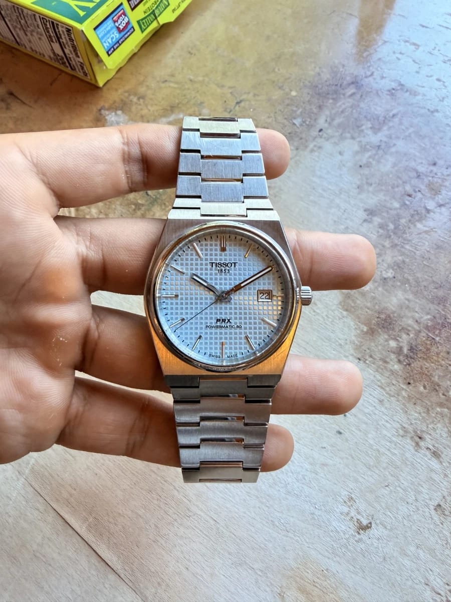 Tissot PRX 40mm Ice Blue Powermatic 80 Automatic (Box, Papers, extra links)
